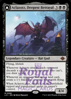 Aclazotz, Deepest Betrayal / Temple of the Dead 1x FOIL MTG LCI Mythic MINT blk - Image 1
