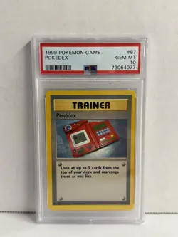 1999 Pokedex 87/102 PSA 10 Base Set Pokemon Card Gem Mint - Image 1