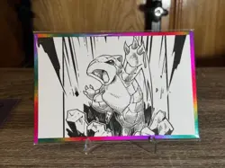 Z-A Studio Pokemon Golem Manga Art Card Fan Art Rainbow Holo Border Limited - Image 1