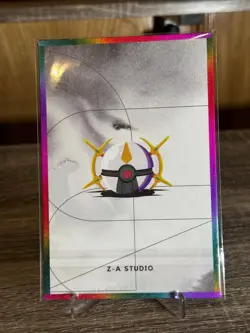 Z-A Studio Pokemon Golem Manga Art Card Fan Art Rainbow Holo Border Limited - Image 2