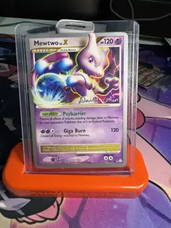 Mewtwo LV. X 144/146 Rare Pokemon Legends Awakened 2009 World Champ. Cohen Card - Image 1