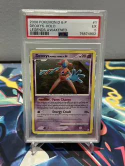 2008 Pokemon Diamond & Pearl Legends Awakened Deoxys 1/146 Holo MINT PSA 5-EX - Image 1