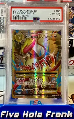 Pokemon XY Evolutions #105 M Pidgeot EX Full Art PSA 10 GEM MT - Image 1
