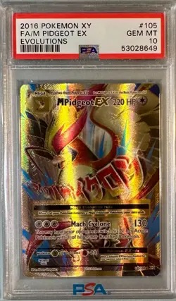 Pokemon XY Evolutions #105 M Pidgeot EX Full Art PSA 10 GEM MT - Image 2