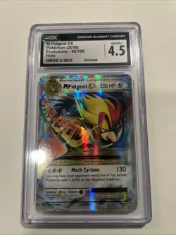 2016 Pokemon M Pidgeot EX 65/108 Evolutions Holo Graded CGC 4.5 - Image 1