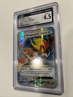 2016 Pokemon M Pidgeot EX 65/108 Evolutions Holo Graded CGC 4.5 - Image 3