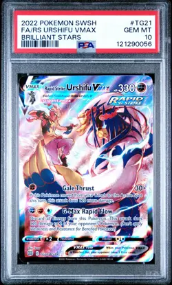 RS URSHIFU VMAX FULL ART 2022 POKEMON SWSH BRILLIANT STARS #TG21 PSA 10 GEM MINT - Image 1