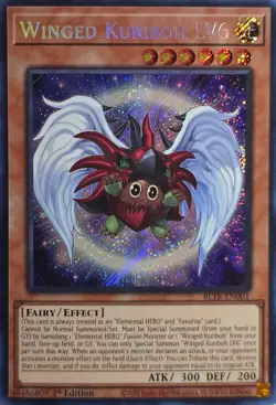 Yugioh Winged Kuriboh LV6 BLTR-EN001 Secret Rare 1st Edition - Image 1