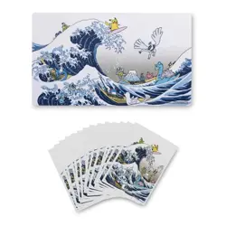 New Sealed Pokemon Center Great Wave Pikachu & Friends Playmat & Card Sleeves - Image 1