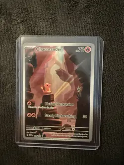 Pokemon TCG Charmander 168/165 Illustration Rare Card Near Mint Condition - Image 1