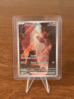 Pokemon TCG Charmander 168/165 Illustration Rare Card Near Mint Condition - Image 1