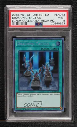 Dragonic Tactics SE 1st Ed. YuGiOh Legendary Collection Kaiba PSA 9 MINT - Image 1