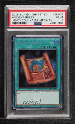 Ancient Rules SE 1st Ed. YuGiOh Legendary Collection Kaiba PSA 9 MINT - Image 1