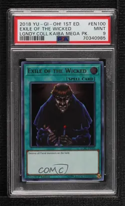 Exile of the Wicked Ultra Rare 1st Ed. YuGiOh Legendary Collection Kaiba PSA 9 - Image 1