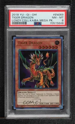 Tiger Dragon Ultra Rare 1st Ed. YuGiOh Legendary Collection Kaiba PSA 8 - Image 1