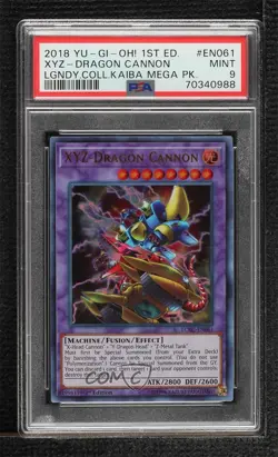 XYZ-Dragon Cannon Ultra Rare 1st Ed. YuGiOh Legendary Collection Kaiba PSA 9 - Image 1