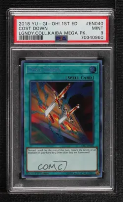 Cost Down SE 1st Ed. YuGiOh Legendary Collection Kaiba PSA 9 MINT - Image 1