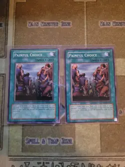 YUGIOH 2X PAINFUL CHOICE DB1-EN033 COMMON UNLIMITED ED NM 1996 - Image 1