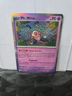 Pokemon TCG Mr. Mime Scarlet & Violet Reverse Holo Rare Card 122/165 - Image 1