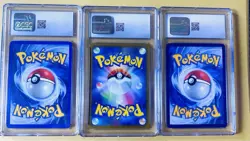 Pokemon Graded Card Lot of 3 CGC GM 10 Vintage & Modern Various Languages - Image 2