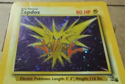 Zapdos 15/62 Rare Holo Fossil Set Pokemon Card Creases & Scratches See Pics HP - Image 5