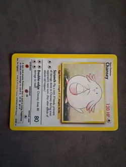 Pokemon TCG Chansey Base Set Holo Unlimited Rare Card 3/102 NM Condition - Image 2
