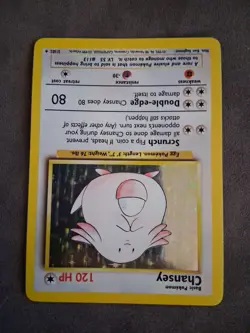 Pokemon TCG Chansey Base Set Holo Unlimited Rare Card 3/102 NM Condition - Image 3