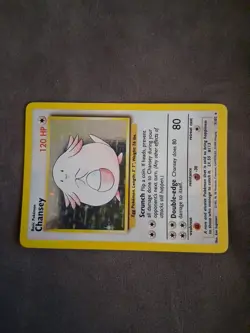 Pokemon TCG Chansey Base Set Holo Unlimited Rare Card 3/102 NM Condition - Image 4