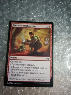 MtG Untimely Malfunction Duskmourn: House of Horror Regular Unplayed - Image 1