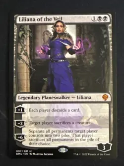 1x Liliana of the Veil (097) Dominaria United Damaged MTG Magic the Gathering x1 - Image 1