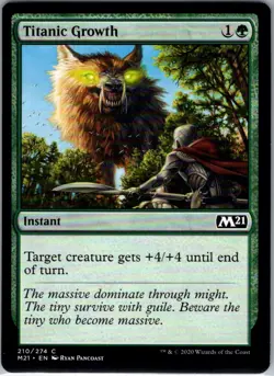 Titanic Growth - 210 - Core Set 2021 - Magic MTG - NM - B3G1 - Image 1