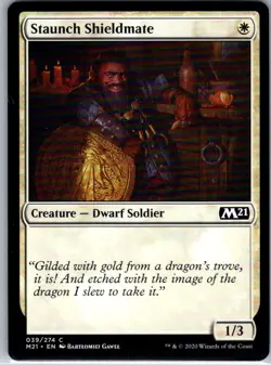 Staunch Shieldmate - 39 - Core Set 2021 - Magic MTG - NM - B3G1 - Image 1