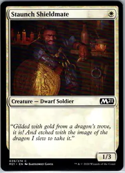 Staunch Shieldmate - 39 - Core Set 2021 - Magic MTG - NM - B3G1 - Image 1