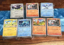 700 Pokemon Cards UNSEARCHED Non-Holo Bulk Lot - C/UC + 25 Card Mystery Pack (A) - Image 1