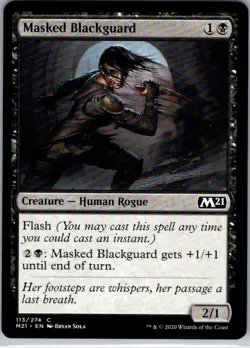Masked Blackguard - 113 - Core Set 2021 - Magic MTG - NM - B3G1 - Image 1