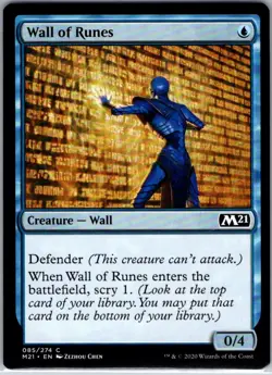 Wall of Runes - 85 - Core Set 2021 - Magic MTG - NM - B3G1 - Image 1