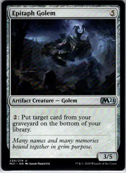 Epitaph Golem - 230 - Core Set 2021 - Magic MTG - NM - B3G1 - Image 1