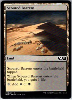 Scoured Barrens - 250 - Core Set 2021 - Magic MTG - NM - B3G1 - Image 1