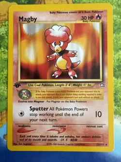 Pokemon Magby 1st Edition Neo Genesis 23/111 Non Holo Rare Near Mint - Image 1