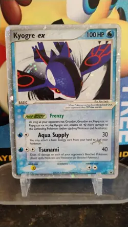 KYOGRE ex Black Star Promo POKEMON Holo Silver Border 2006 Trading Card 037 HP - Image 1