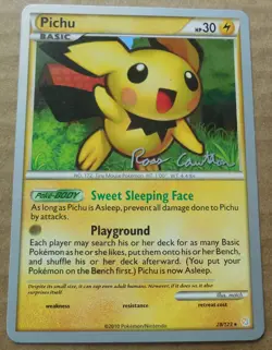 2011 World Championships Pichu 28/123 Promo Non-Holo Pokemon NM - Image 1