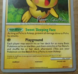 2011 World Championships Pichu 28/123 Promo Non-Holo Pokemon NM - Image 3