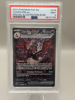PSA 9 Charizard ex Special Illustration Rare 234/091 SV Paldean Fates Pokemon - Image 1
