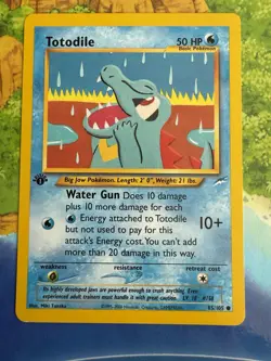 Pokemon Totodile 1st Edition Neo Destiny 85/105 Common Near Mint - Image 1