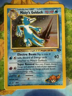 Pokemon Misty’s Golduck Gym Challenge 12/132 Holo Rare Lightly Played - Image 1