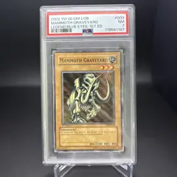 YUGIOH Mammoth Graveyard 2002 LOB-009 1st Ed PSA 7 - Image 1