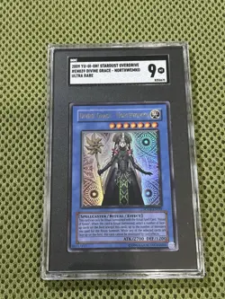 SGC 9 Like PSA 2009 YUGIOH SOVR-EN039 DIVINE GRACE-NORTHWEMKO ULTRA RARE MINT - Image 1