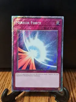 YUGIOH • MIRROR FORCE • PLATINUM SECRET RARE • RA03-EN093 • 1st EDITION • NM - Image 1