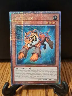 NM Yugioh Test Tiger RA03-EN189 Quarter Century Secret Rare 1st Edition - Image 1