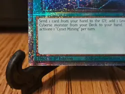 Yugioh! Cynet Mining - RA03-EN067 - Quarter Century Secret Rare - 1st Ed NM - Image 5